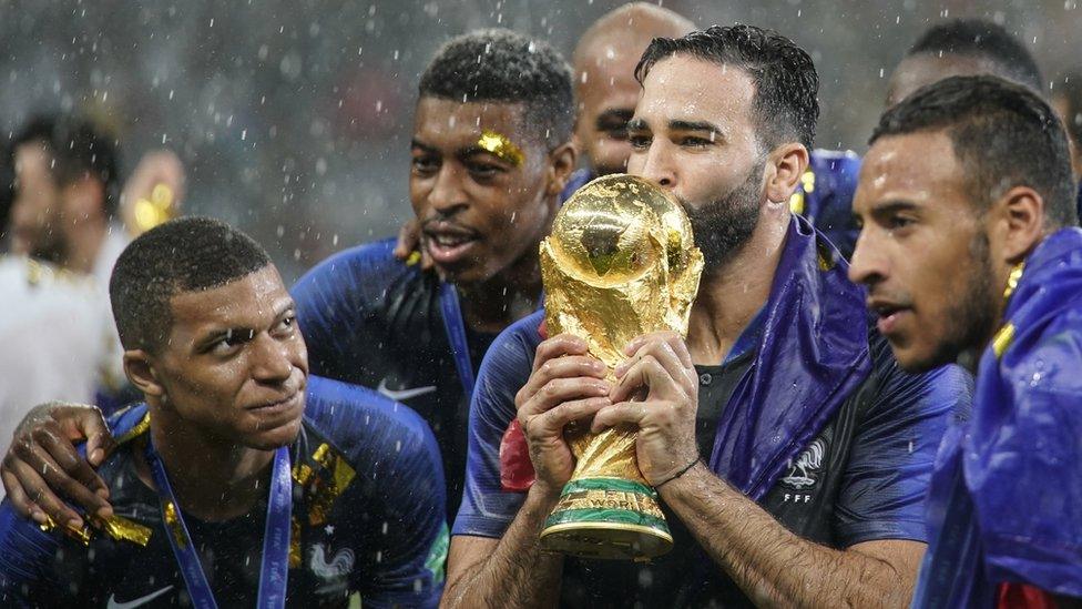 France Team holding the World Cup Trophy