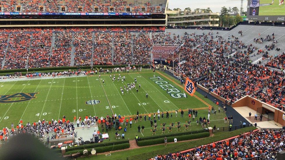 An Auburn Tigers match