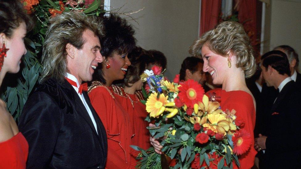 Diana Princess of Wales meet Peter Stringfellow 1985