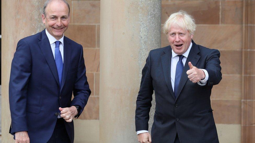 Taoiseach Micheál Martin and Boris Johnson