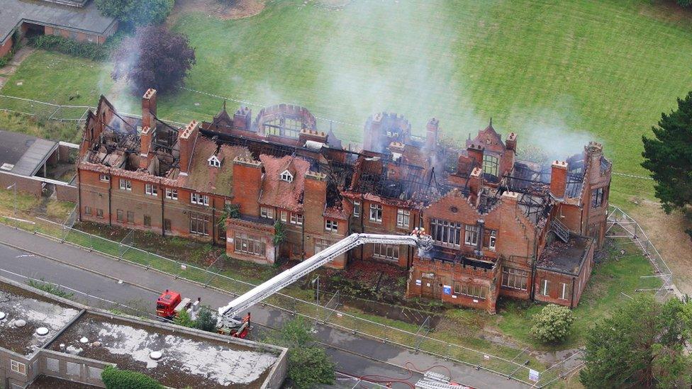 Little Plumstead Hall from the air