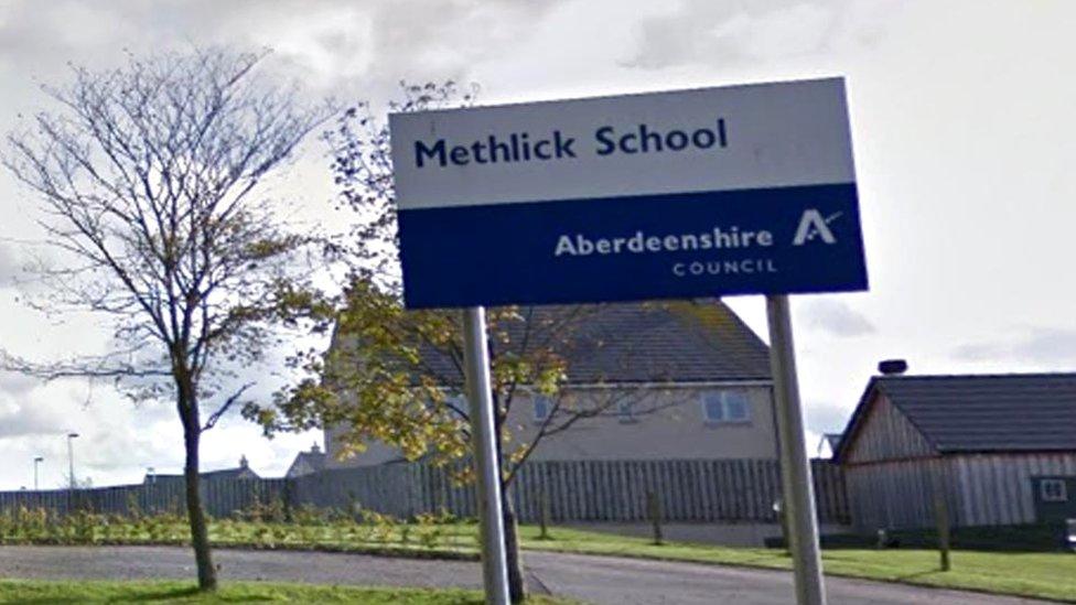 Methlick School sign