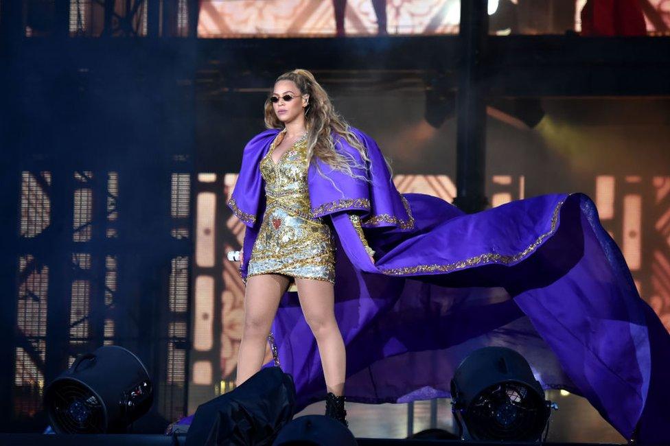 Beyoncé at the On The Run 2 Tour in Hampden Park