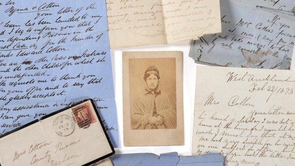 The letters were presumed to have been taken from Mary Ann Cotton's cell after her execution