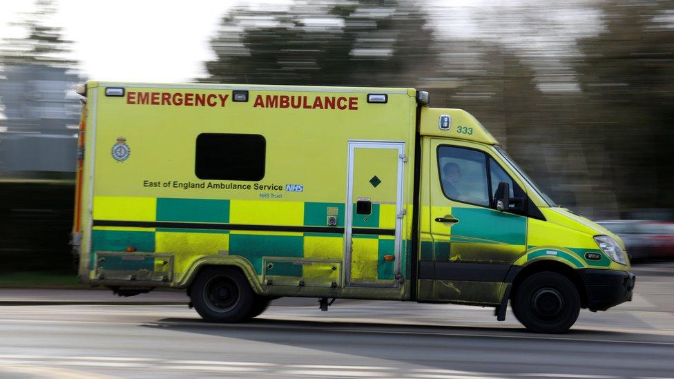 Ambulance on the road