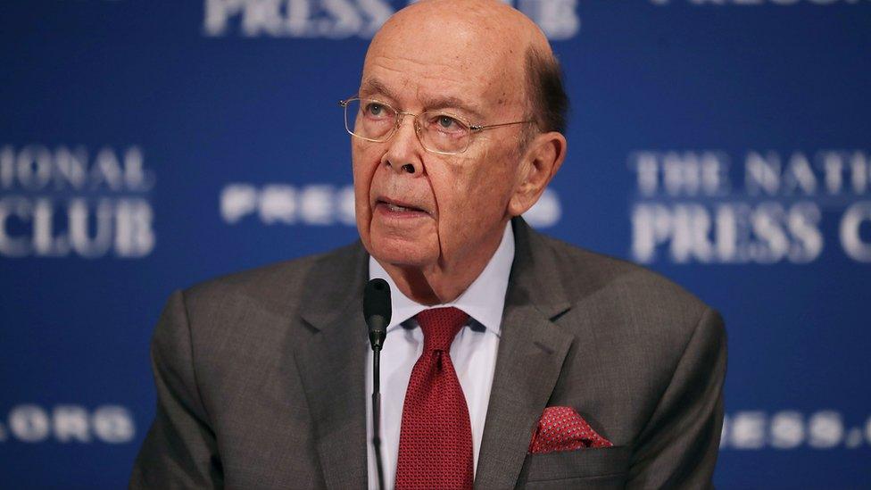 US Secretary of Commerce Wilbur Ross