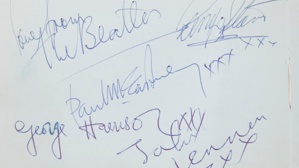 Beatles autographs