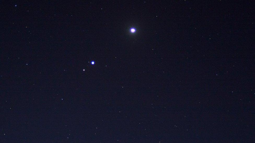 Mars, Jupiter and Venus