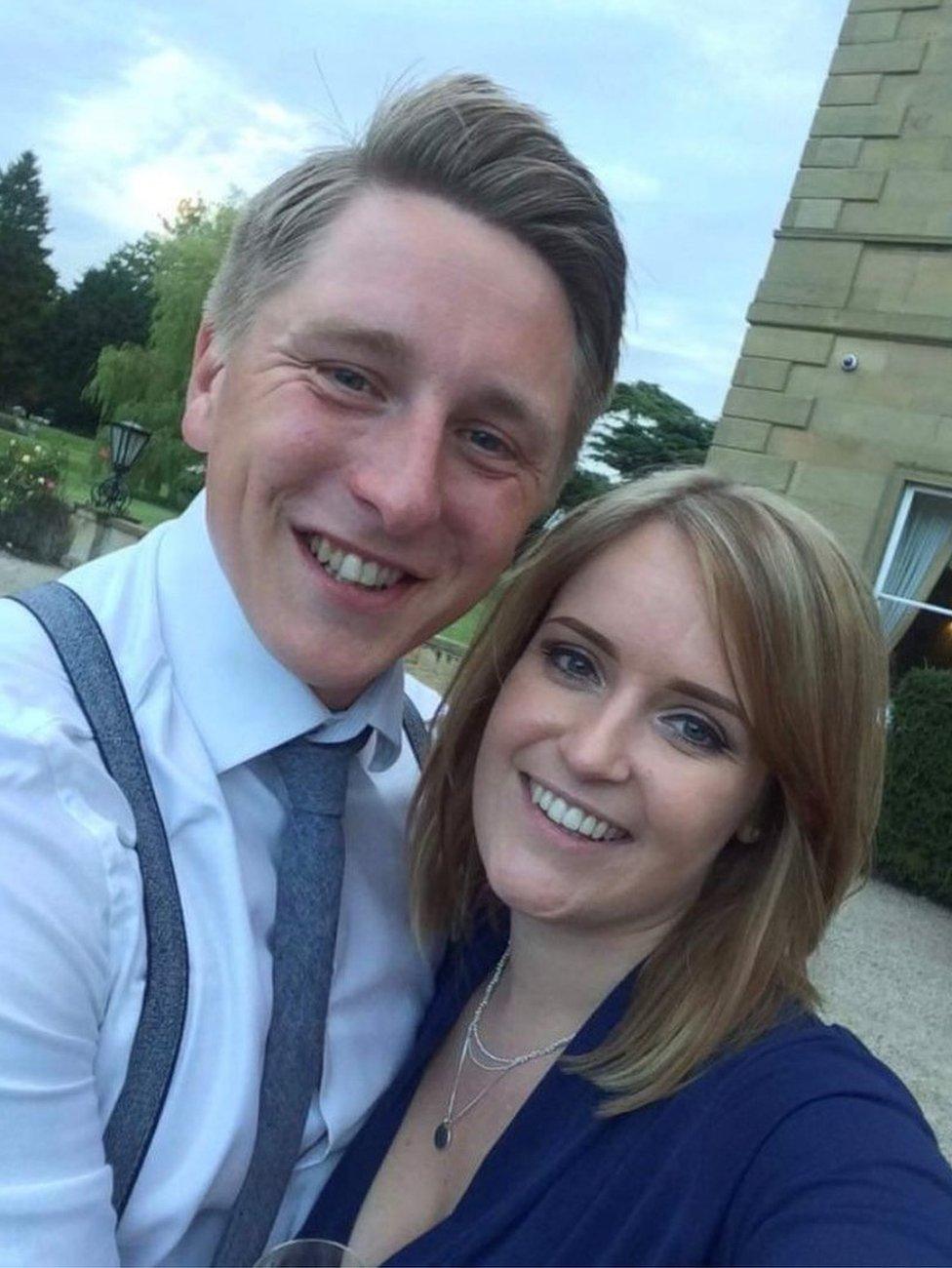 Louise Howitt pictured with ex-husband Sam Pybus