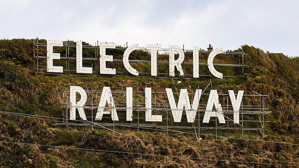 Electric Railway sign in Douglas