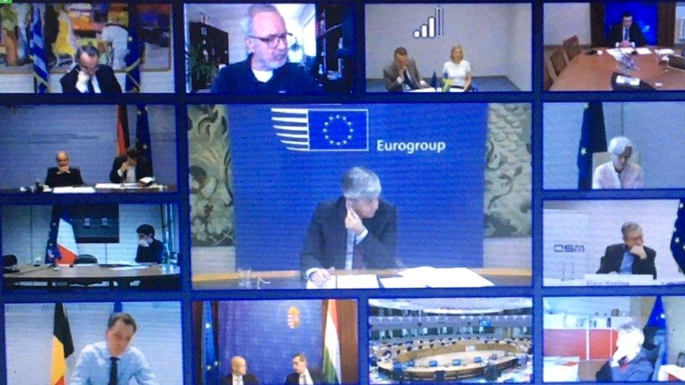 Video conference of Eurogroup ministers