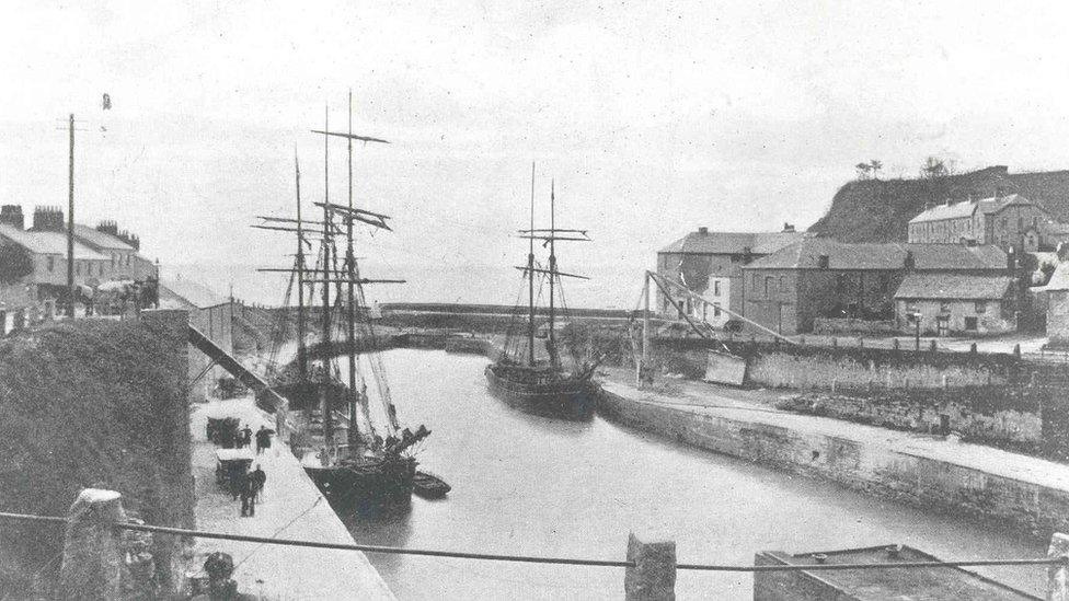 China clay ships at Charlestown Harbour