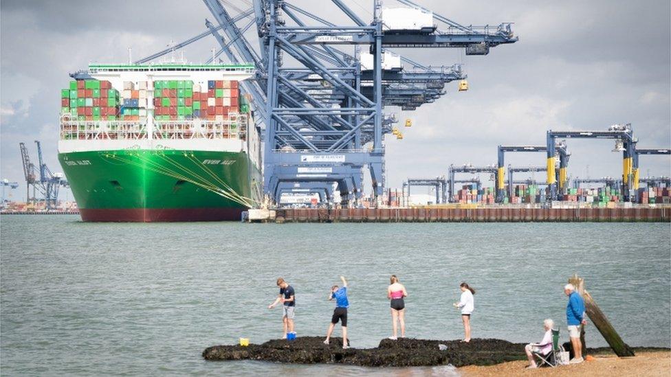 Ship at Felixstowe