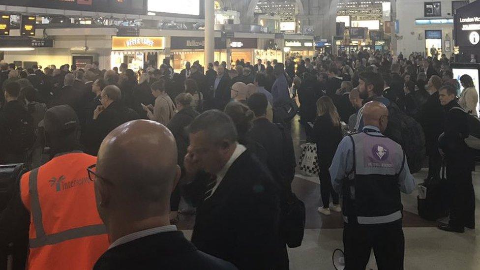 Commuters at Victoria station