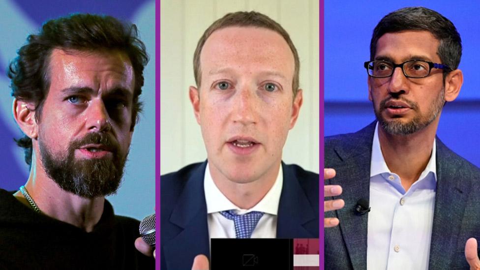 Dorsey, Zuckerberg and Pichai