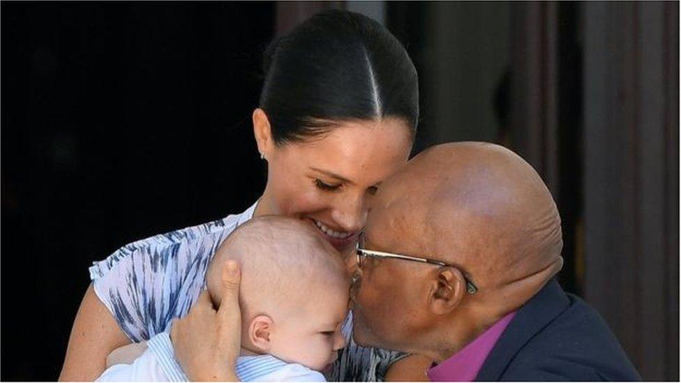 Archie meeting Archbishop Desmond Tutu