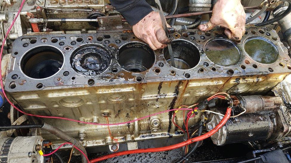 Harwich Harbour Ferry engine