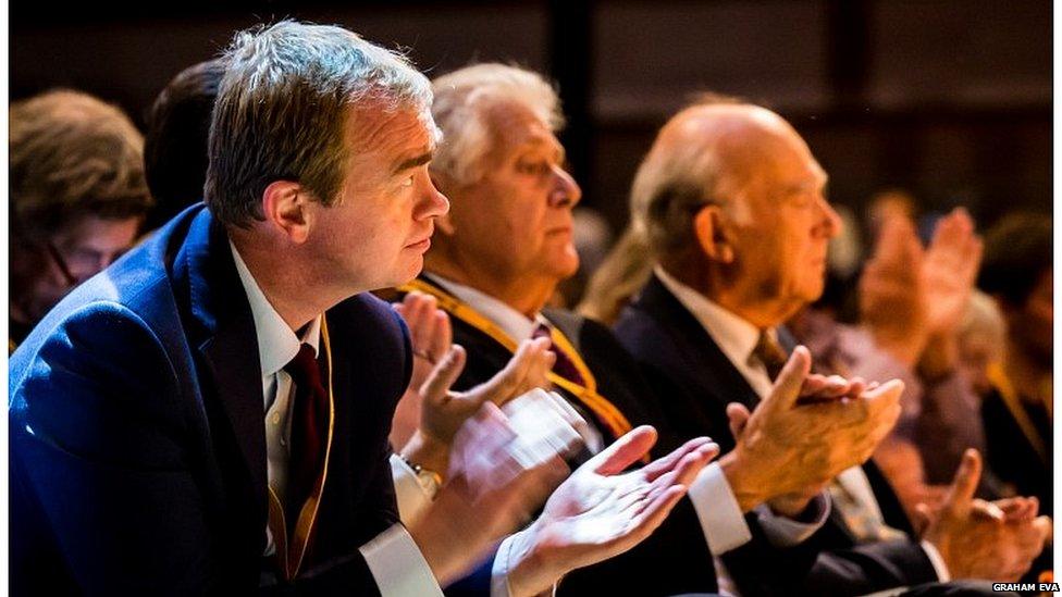 Tim Farron and Vince Cable at the 2017 party conference