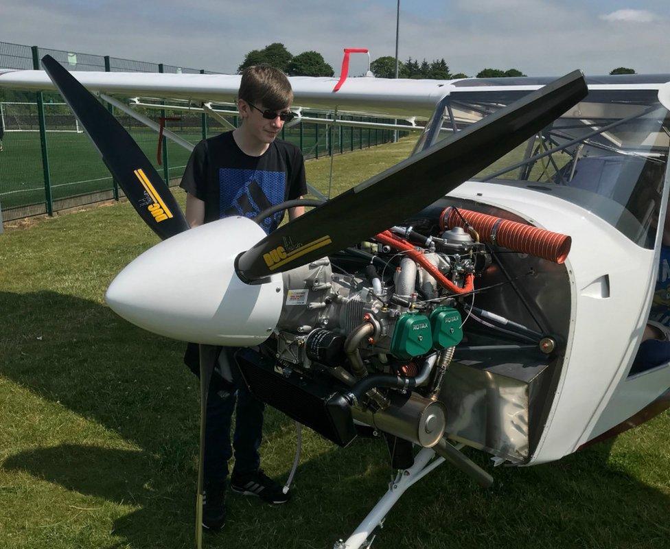 The plane built by pupils