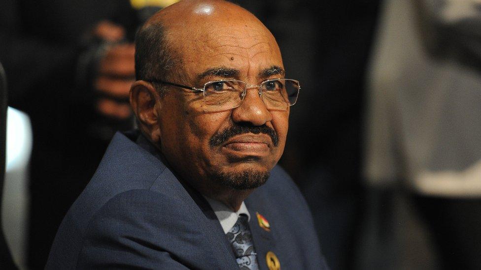 Portrait of Sudanese president Omar al Bashir.