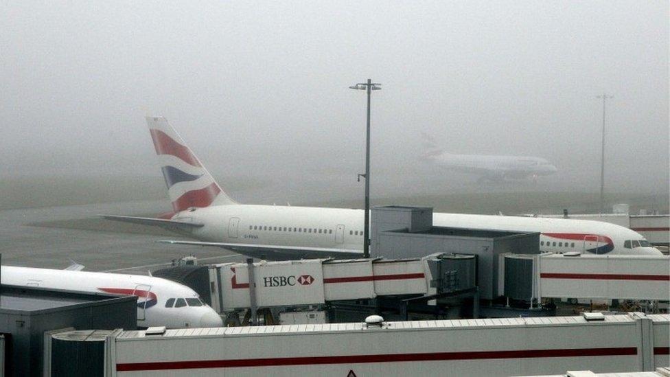 Planes at Heathrow airport