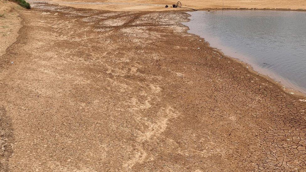 The dried up Juba River