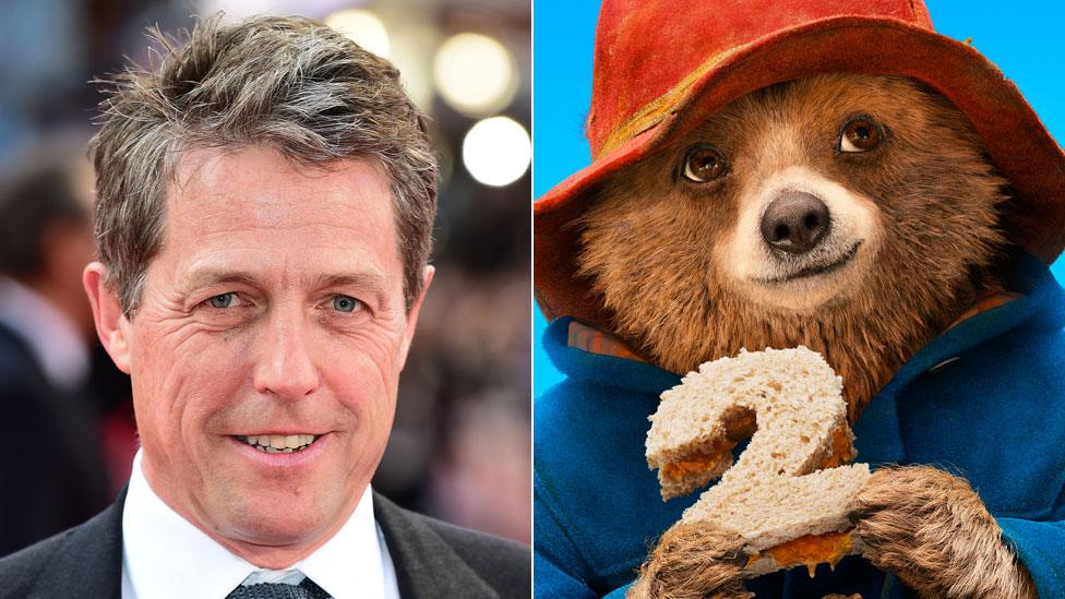 Hugh Grant with Paddington 2 promotional image