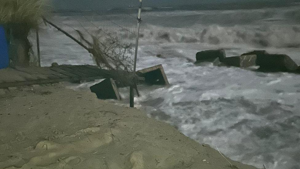 Cliff collapse in Hemsby