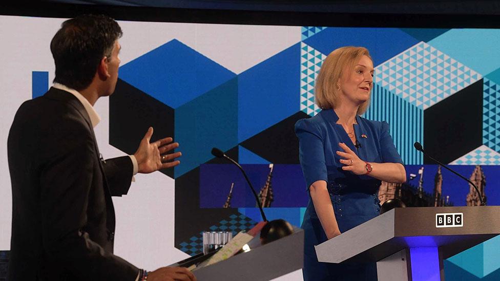 Liz Truss and Rishi Sunak debating