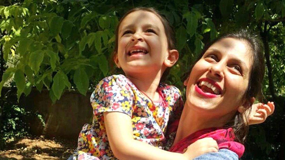 Nazanin Zaghari-Ratcliffe with her daughter Gabriella