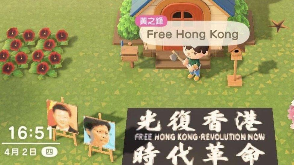 Screenshot of Joshua Wong's Animal Crossing island