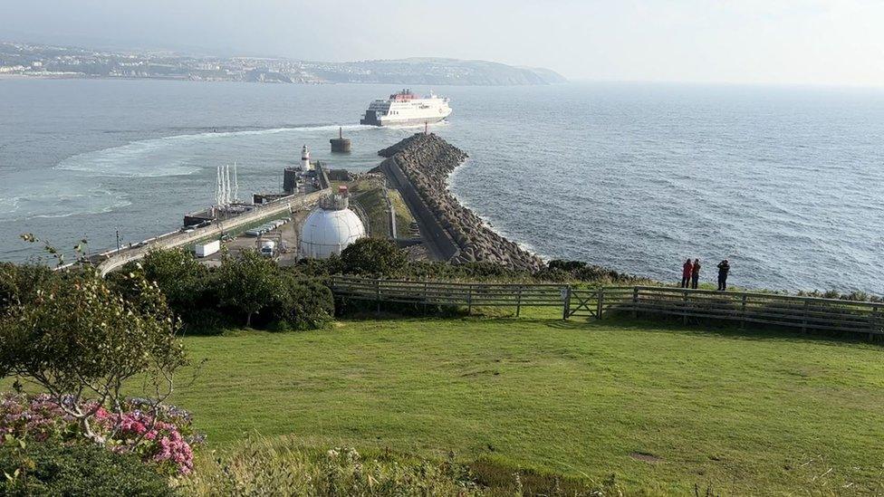 Manxman leaving Douglas Harbour