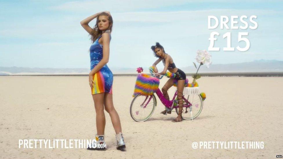 An advert from the Pretty Little Thing campaign