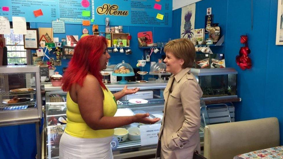 Nicola Sturgeon cafe