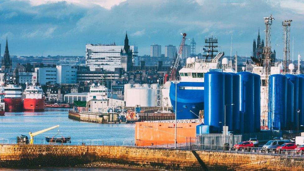 Much of Scotland's oil industry operates out of Aberdeen Harbour