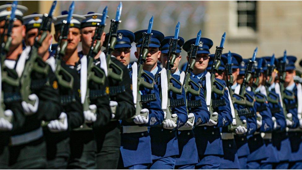 Irish Defence Forces on parade