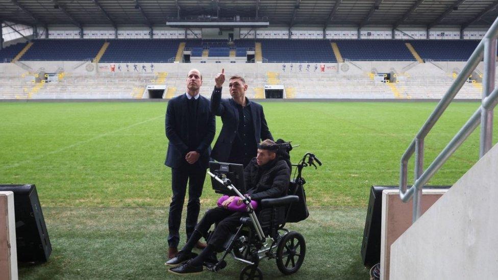 Prince William meets Rob Burrow and Kevin Sinfield