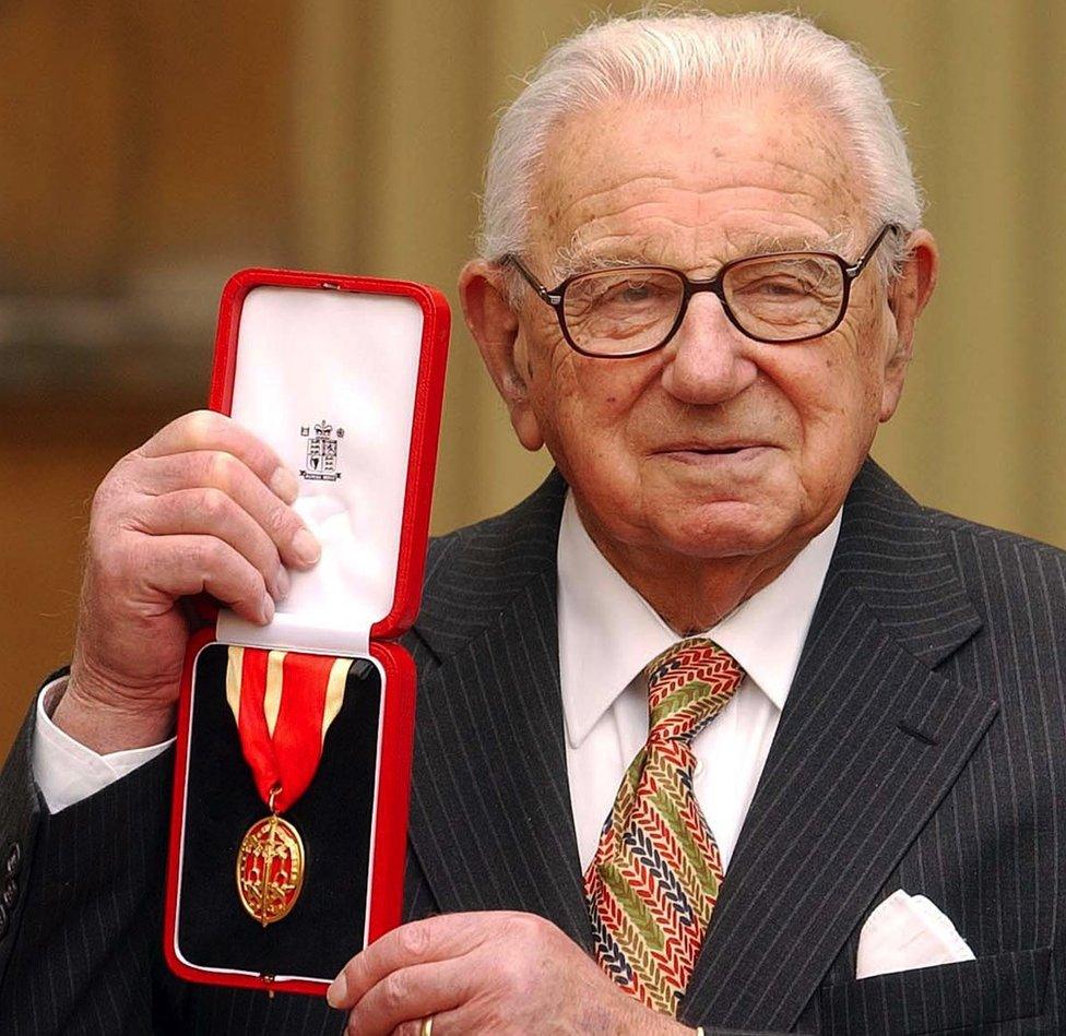 Sir Nicholas Winton was honoured with a knighthood in 2003 for "services to humanity"