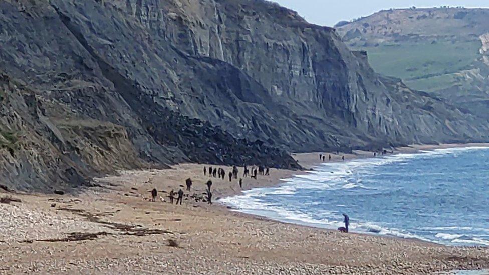 Charmouth landslip