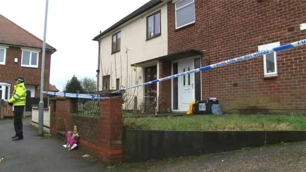 Police cordon around Christopher Pearson's home in Hucknall