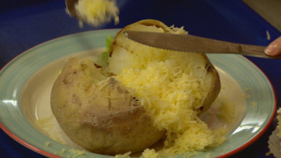 baked potato with cheese