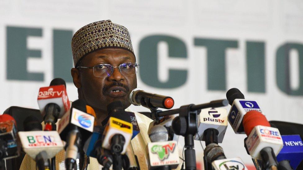 Mahmood Yakubu, chairman of the Independent National Electoral Commission.