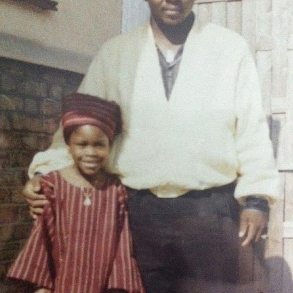 Gina Atinuke Knight with her uncle