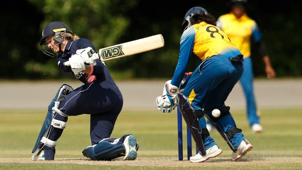 England v Sri Lanka in a Women's World Cup warm up cricket match