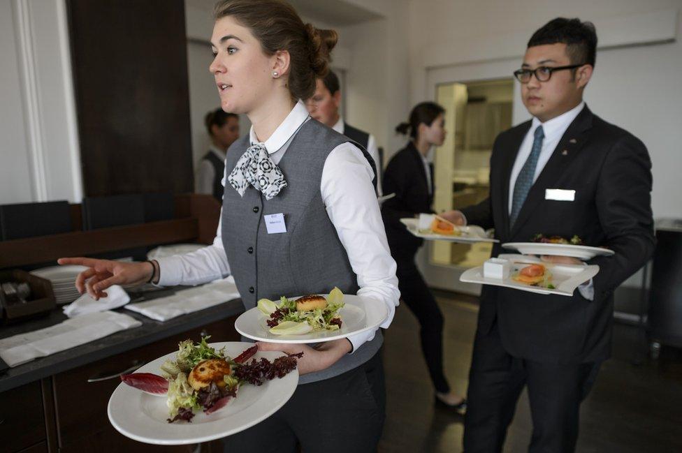 Students at Glion hotel management school, 14 Apr 15