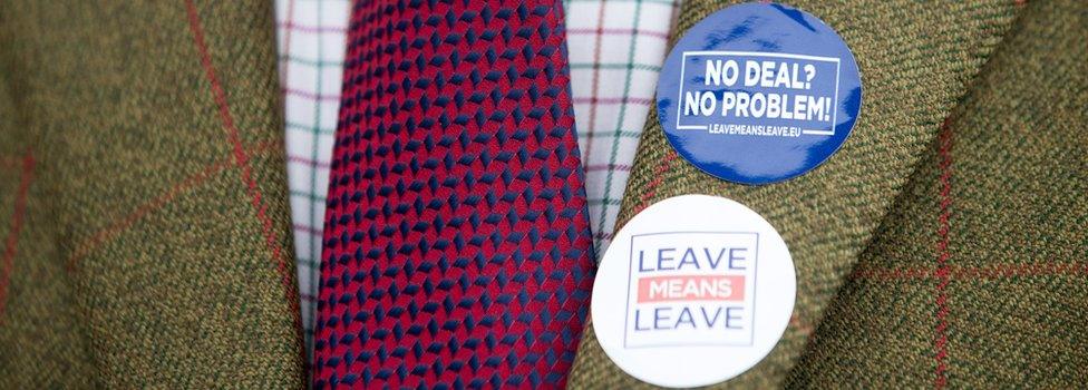 Leave means leave badges on a jacket