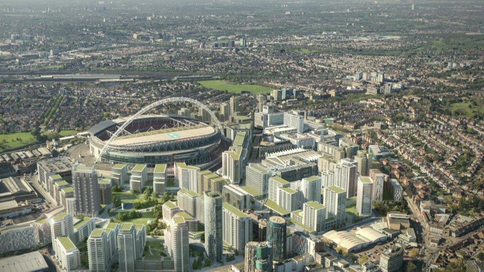 CGI of Wembley development