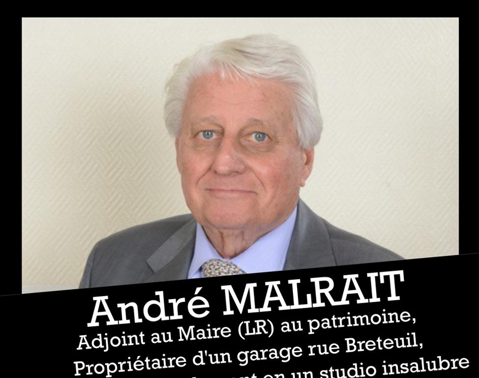 Poster calling for Andre Malrait to be sacked