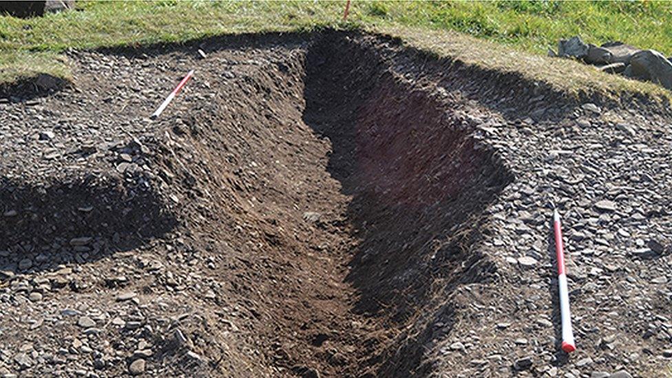 Viking boat burial site