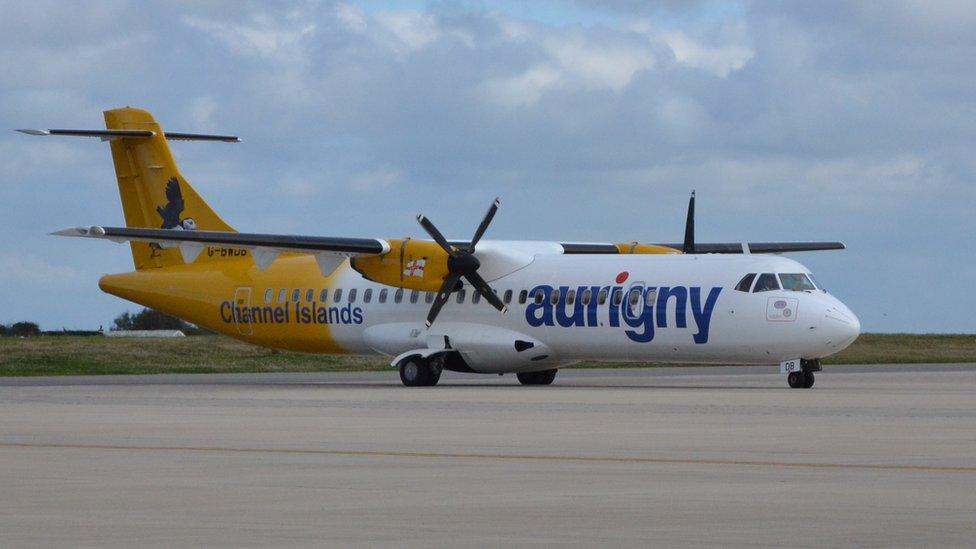 Aurigny ATR G-Cobo at Guernsey Airport